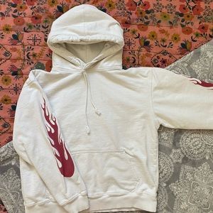 Brandy Melville White Flame Hoodie